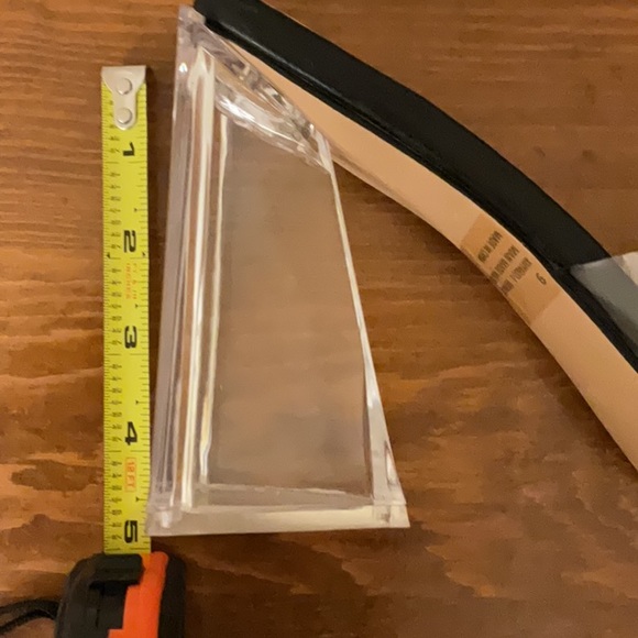 EGO Womens Clear Open Toe Slip-On Butterfly Block Heel Pump Heels Size 9 - Picture 11 of 11